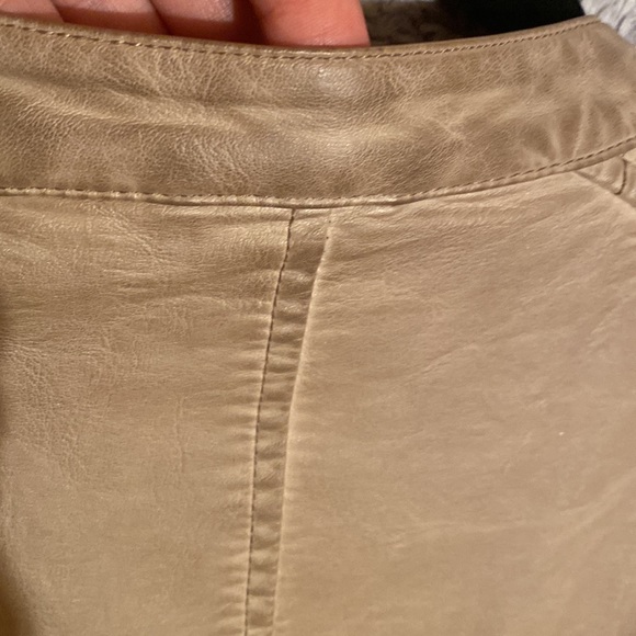 Sebby Tan Faux Leather Jacket Size XXL - Picture 5 of 11